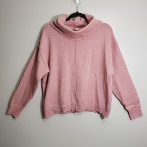 Pink Cowl Neck Sweater